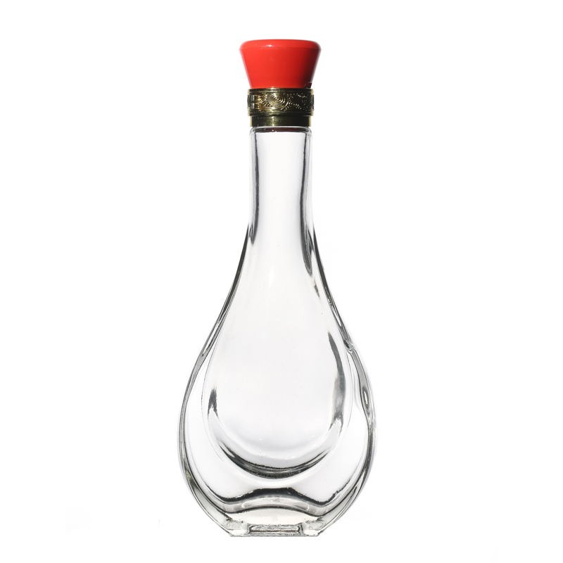 Licor de cristal de las botellas de vino de la venta caliente 550ml que empaqueta forma delgada para el whisky