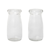 Botella de leche de vidrio Tarros y botellas de pudín de 100 ml Venta caliente