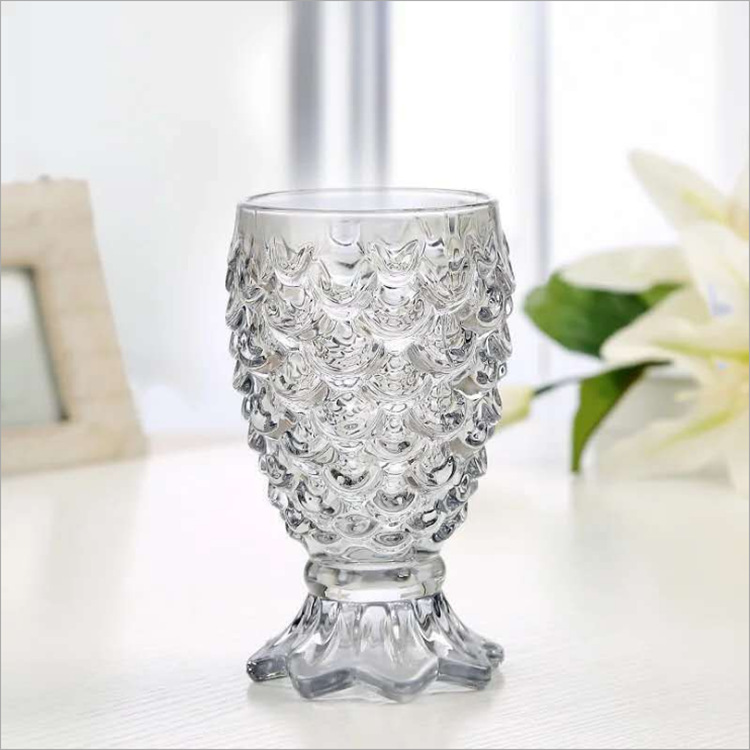Vaso de jugo de vidrio con forma de pez Vasos de vidrio para beber de nuevo estilo