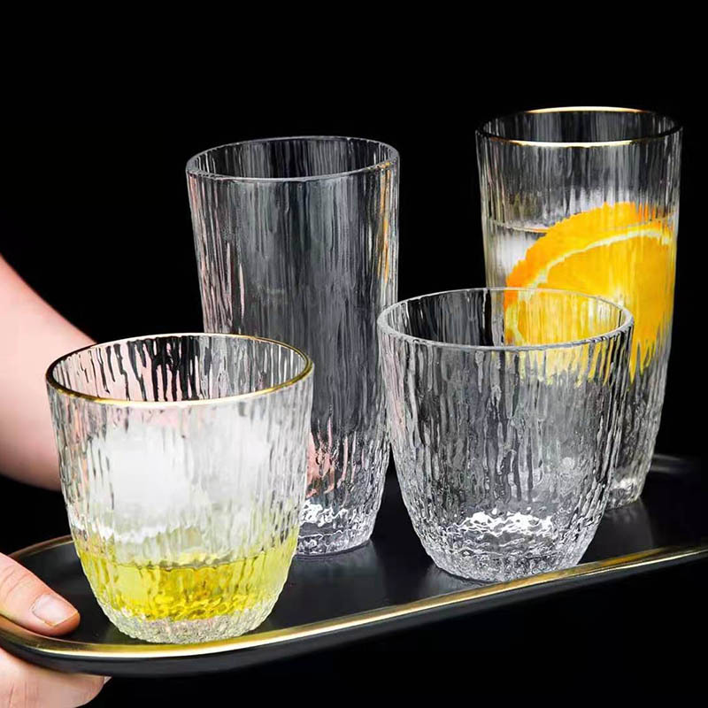 Vasos de agua de bebida de leche de jugo de vidrio de 300 ml de alta calidad a prueba de calor