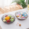 Platos de fruta de cristal redondos de 9 pulgadas Platos de caramelo Decoración del hogar