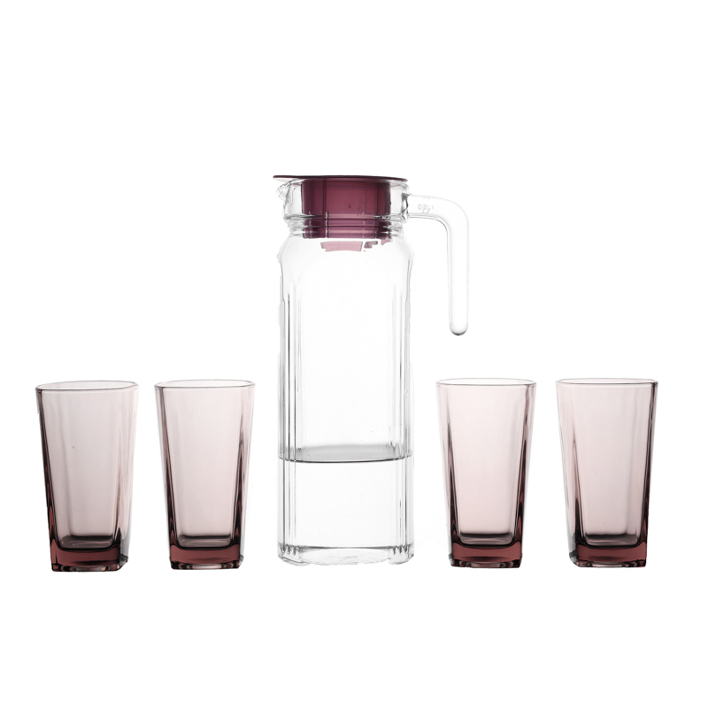 Juegos de vasos de vidrio para uso familiar Tazas de agua con embalaje personalizado