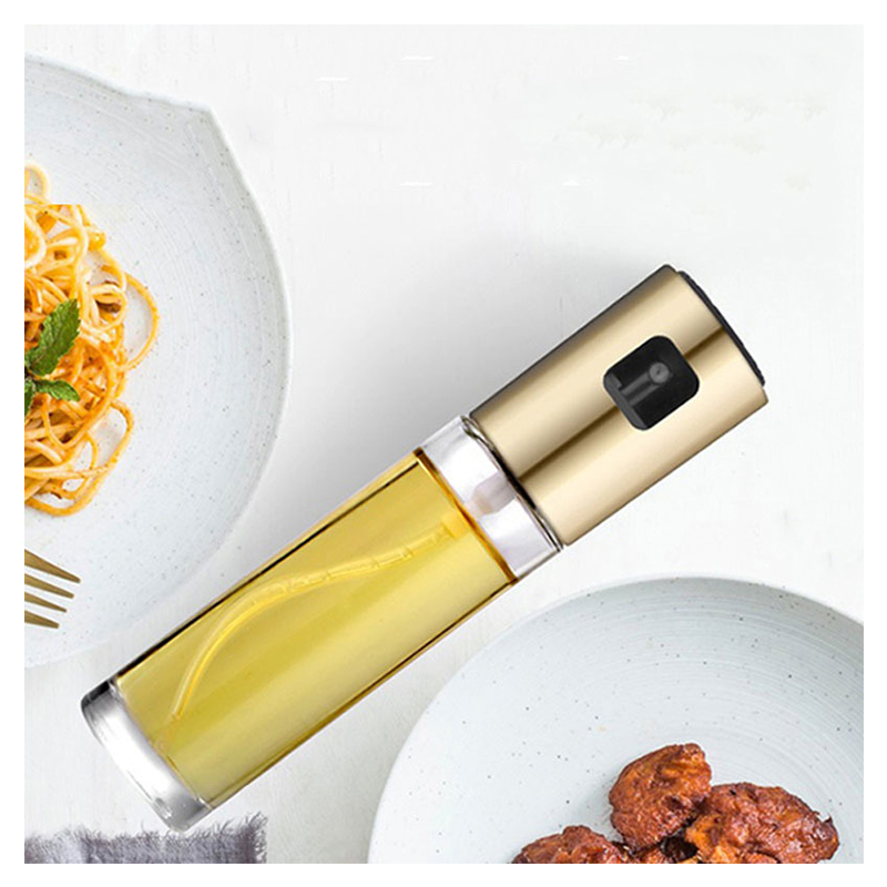 botella de aceite de cristal de empaquetado del aceite del espray de la mano 100ml para la barbacoa del partido