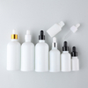 Botellas de cuentagotas de cristal de impresión de encargo de color blanco para cosméticos