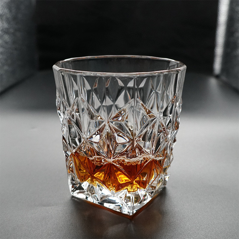 Vasos de vidrio de licor de cristal de 300 ml Venta caliente Vasos de whisky