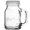 Flint Vasos de agua para bebidas de vidrio de 400 ml Taza caliente con asa