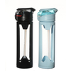 Alto borosilicate 450 ml Botellas de beber con pajitas reutilizables.
