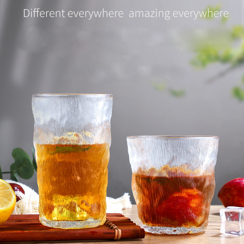Vasos de agua de bebida de vidrio de 300 ml estilo iceberg