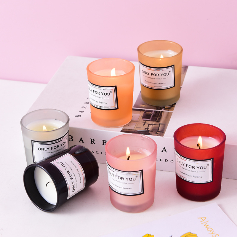 Velas perfumadas de cera de soja natural hecha a mano colorida decoración del hogar