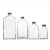 Botellas de vidrio portátiles para llevar de forma plana de 200 ml y 250 ml