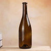 Botellas de vidrio de vino rojo burdeos de color verde oscuro de 700 ml con tapas de corcho