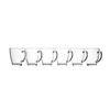 Tazas de leche de café de taza transparente de vidrio de diseño nórdico de 320 ml con asa