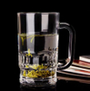 Decoración de cristal de diseño único tazas de coque de vidrio de café helado al por mayor